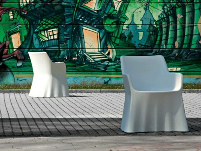 fauteuils de jardin plastique blanc idée moderne design andrea Radice design studio
