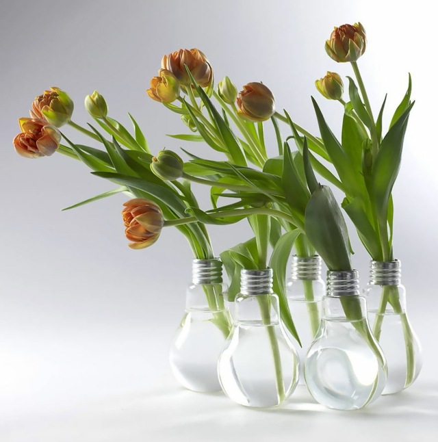 recyclage de verre petits vases