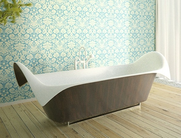 salle bain baignoire couleur neutre