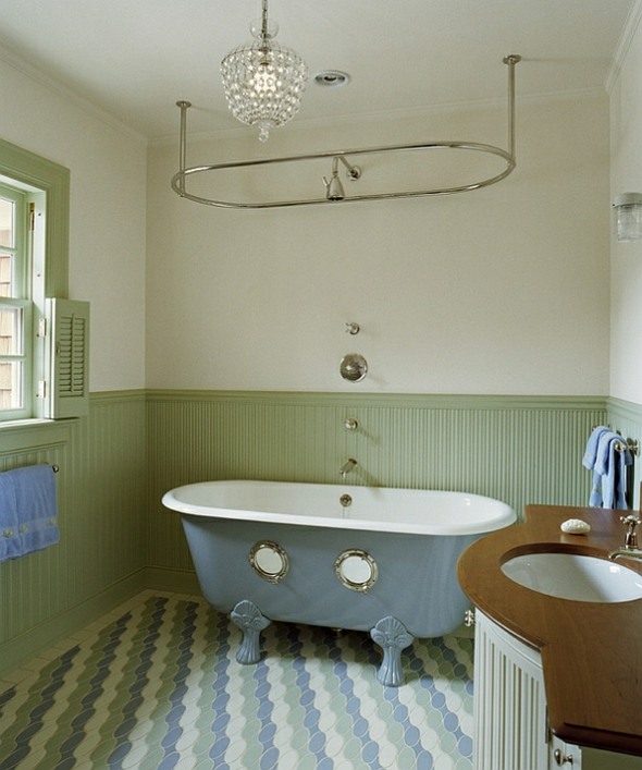 salle bain baignoire style antique