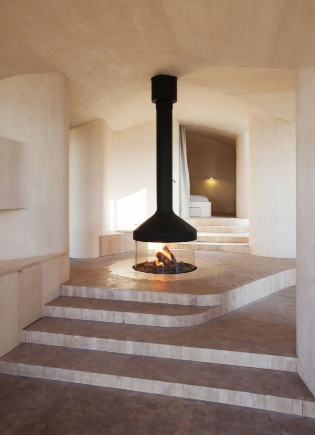 salon cheminee design minimaliste