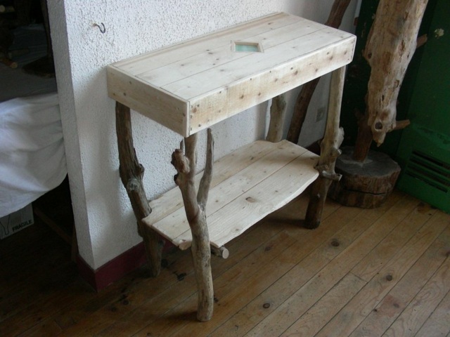 table basse originale bois DIY caisses
