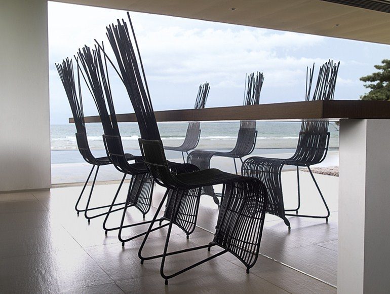salon de jardin moderne design chaise avec dossier Kenneth Cobonpue 