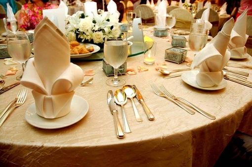 table mariage couleur peche