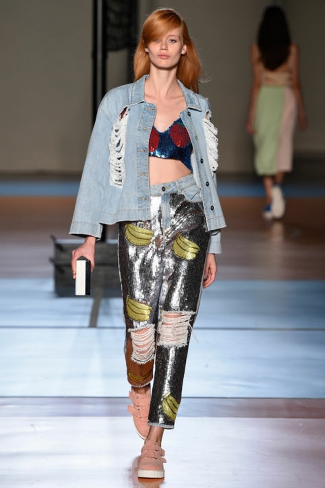 tendances de mode printemps 2015  jeans au jour le jour sequined veste jean top 