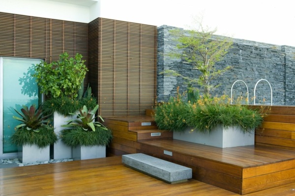 terrasse bois plusieurs niveaux