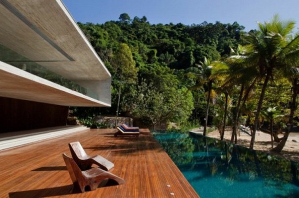 terrasse ultra moderne piscine