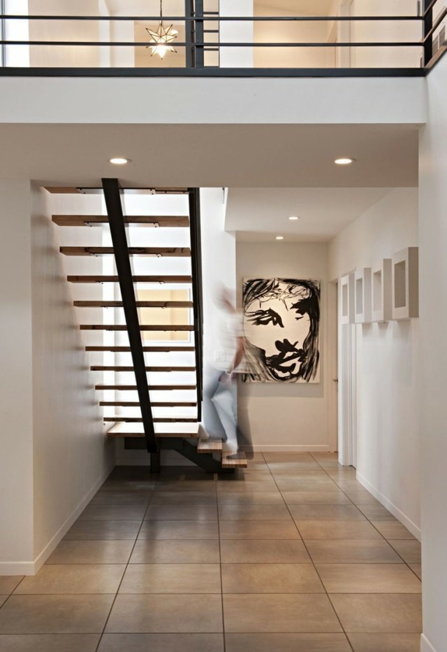 vue couloir minimaliste escalier 
