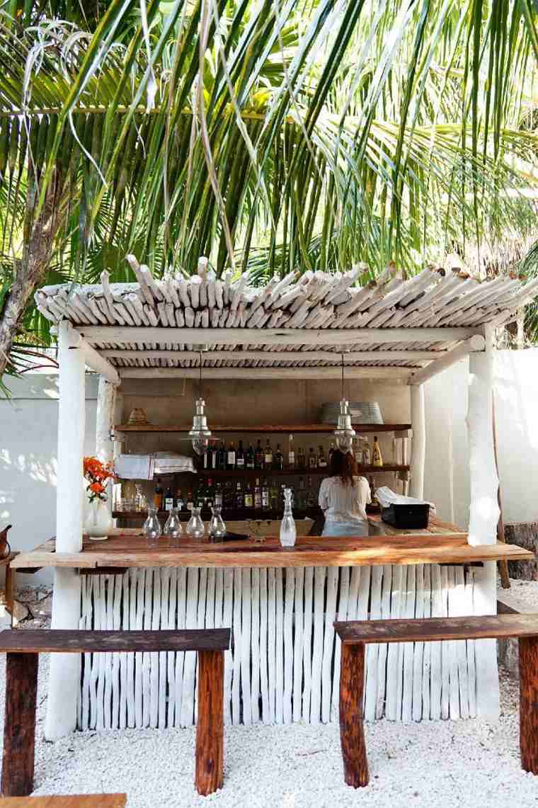 bar de jardin blanc plage