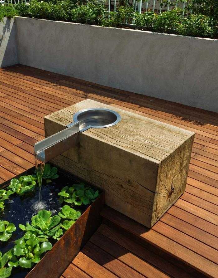 bassin acier corten aménagement jardin design moderne