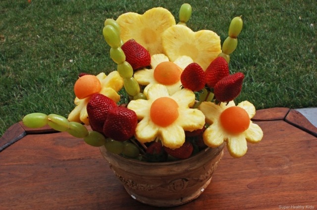 idée original bouquet fruits fraises ananas