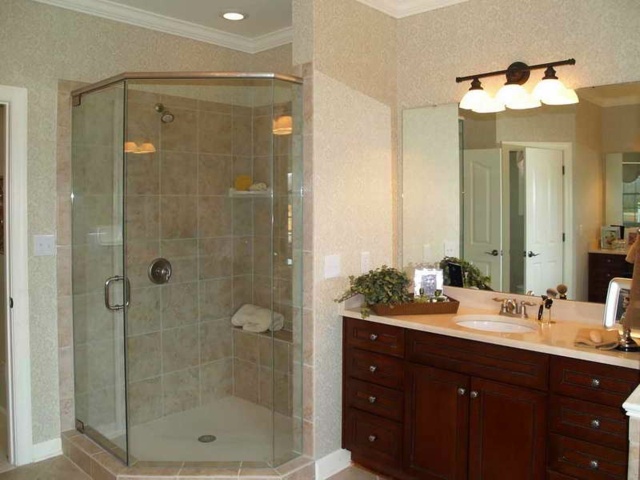 cabine de douche intégrale paroi de douche moderne salle de bain design lampe bois