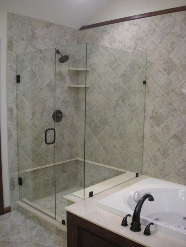 cabine de douche d'angle beau design leroy merlin salle de bain idée aménagement original