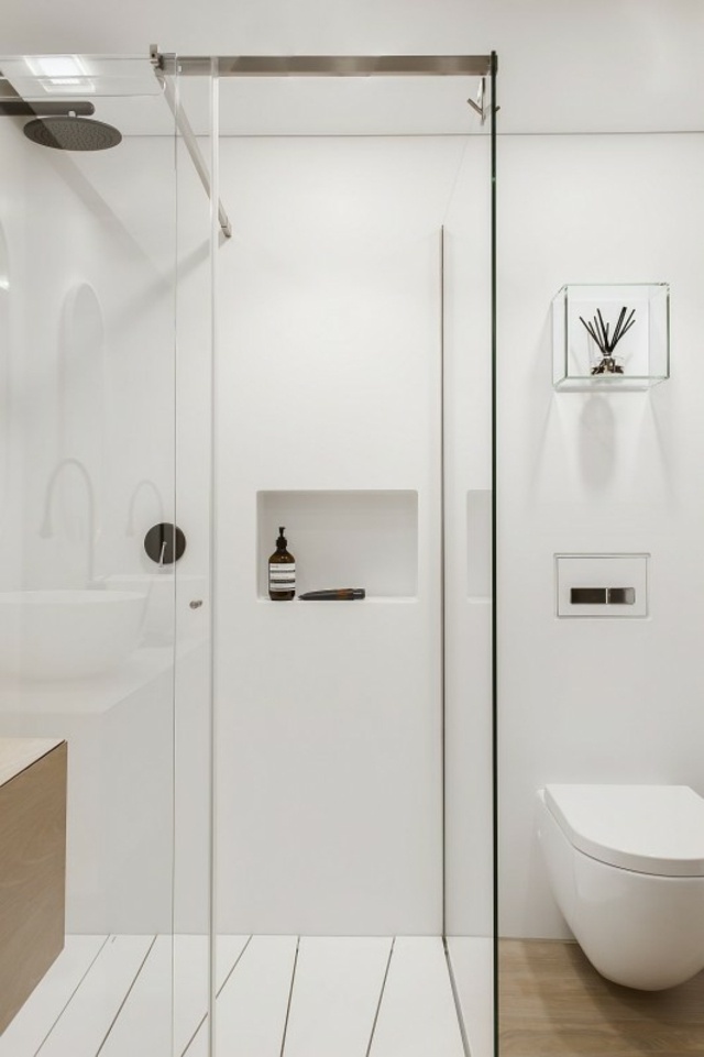 salle de bain cabine de douche intérieur blanc toilettes déco salle de bain idée 