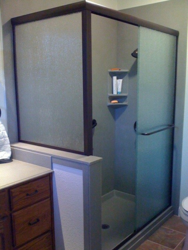 cabine de douche intégrale intéressante design salle de bain en bois et en verre