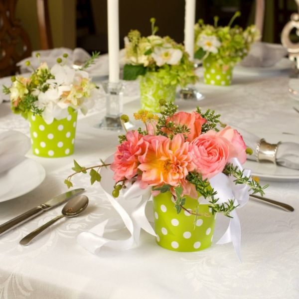 centre table floral mariage