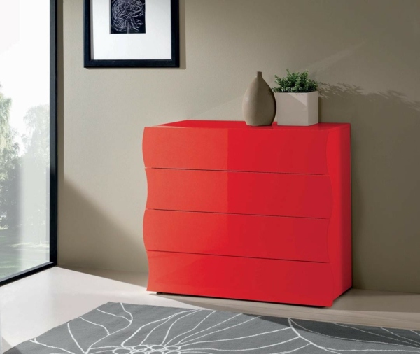 commode design rouge