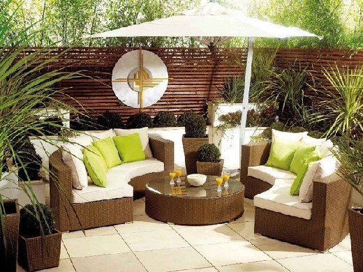 déco jardin terrasse moderne meublée