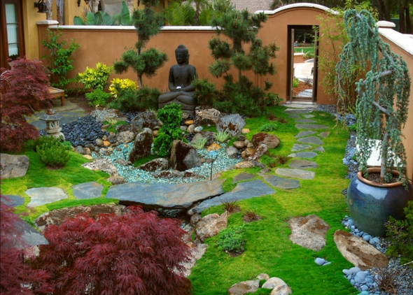 deco jardin zen statue