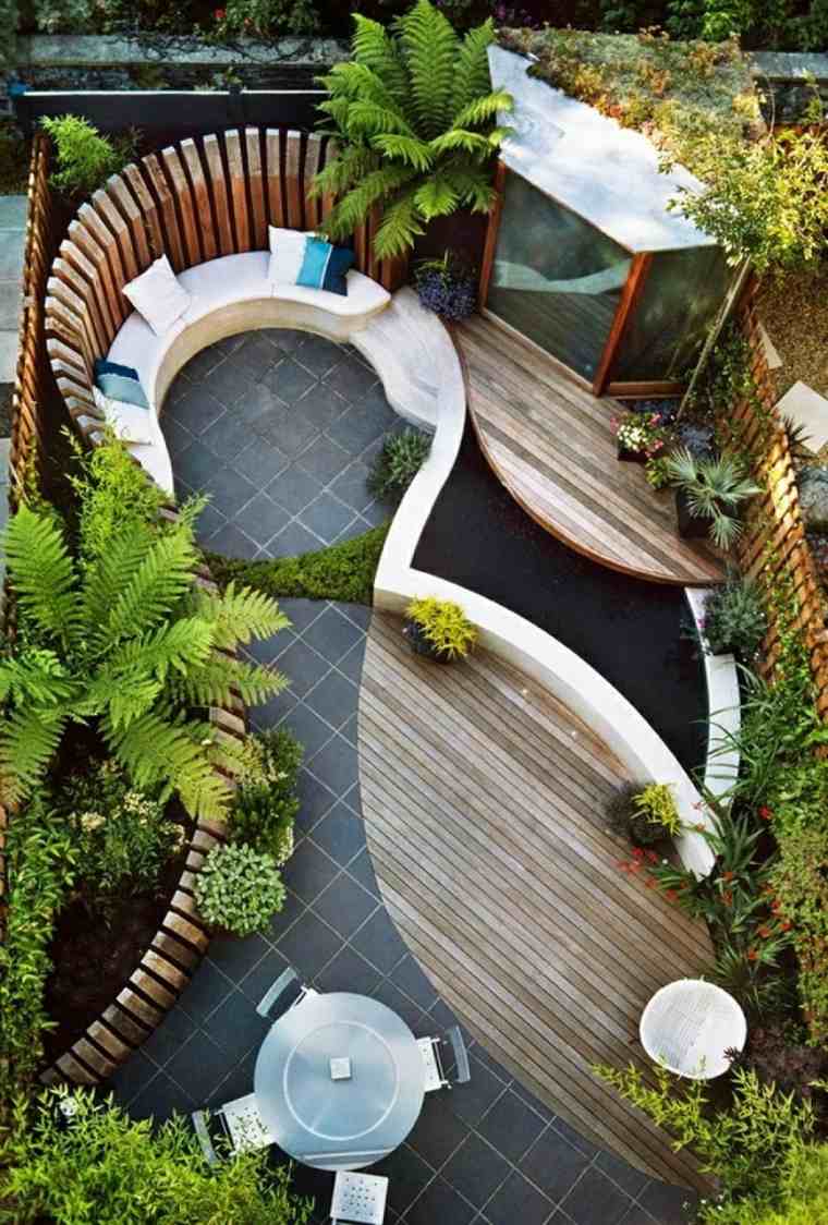 jardin aménagement petit espace table de jardin chaise terrasse