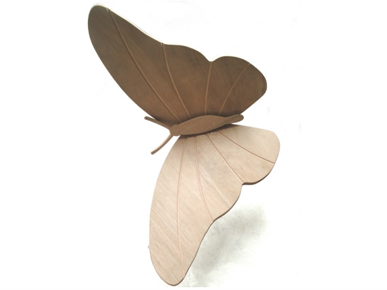 fauteuil jardin bois dossier forme papillon