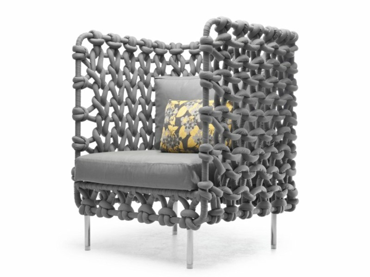 fauteuil jardin gris polyester desugb cabaret 