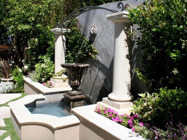fontaine de jardin en pierre idée eau espace extérieur