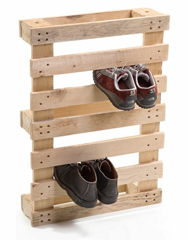 chaussure rangement idée palettes bois bricolage recyclage