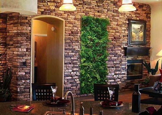 interieur design mur vegetal