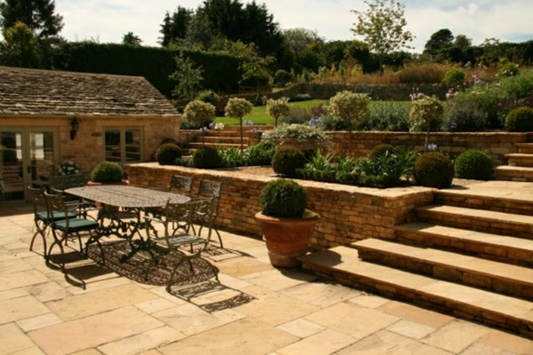 jardin style anglais terrasses