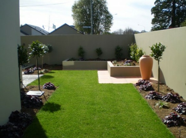 jardin style moderne pelouse