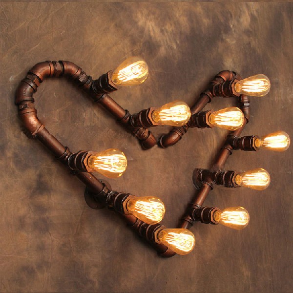 lampes filament assemblées coeur