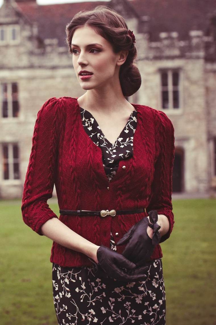 look vintage femme robe elegante