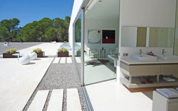 maison ultra moderne jardin minimaliste