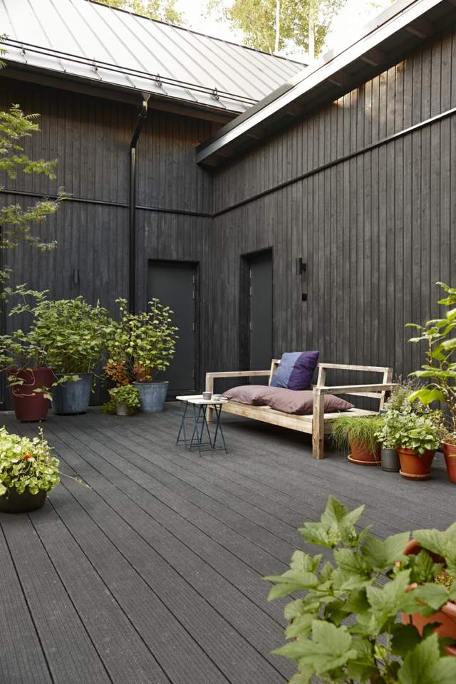 mobilier de jardin design et moderne design banc bois aménagement terrasse petite table basse en bois