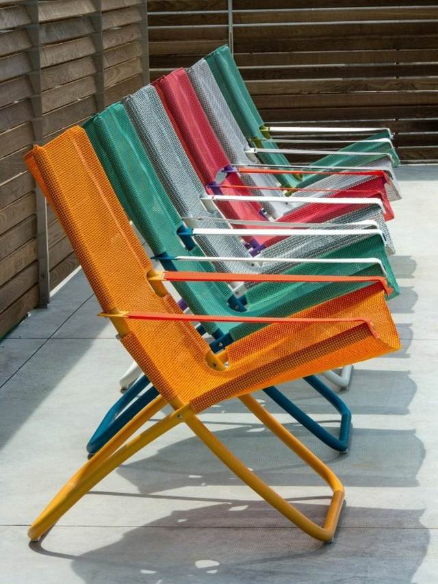 mobilier de jardin design chilienne en toile mobilier extérieur design chiaramonte orange vert gris bleu