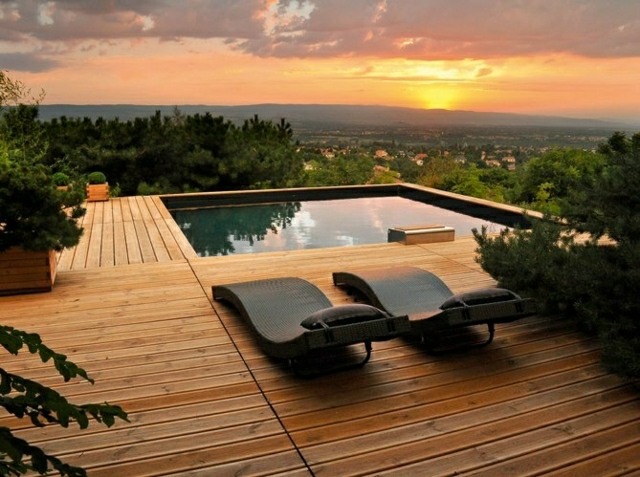 mobilier de jardin design terrasse idée aménagement piscine extérieur chaise-longue solmobilier scandinave minimaliste