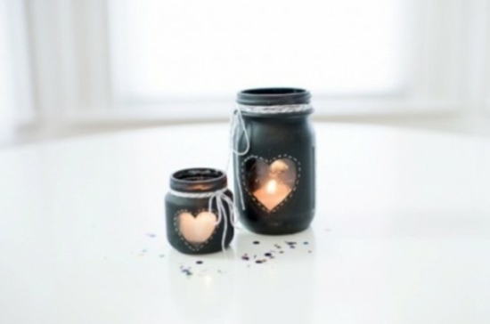 petites lanternes avec bougies chauffe plat