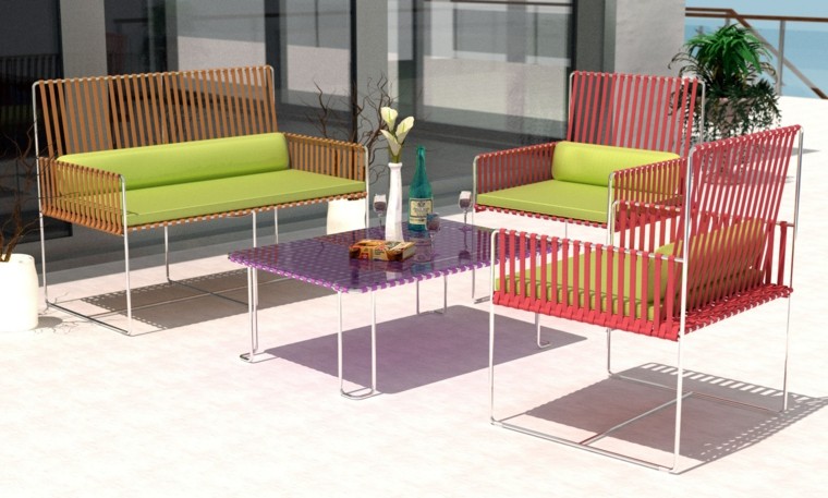 serenity luxe design mobilier extérieur de jardin table basse déco fleurs