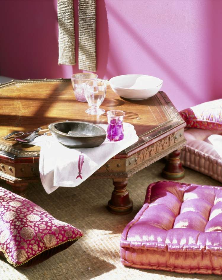 salon table basse accessoires marocains