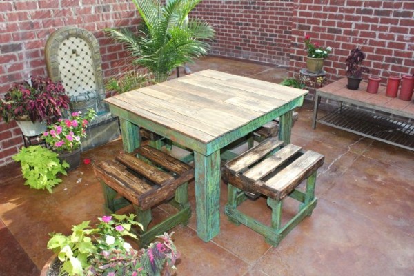 table palette bois tabouret bois palette idée mobilier de jardin pas cher 