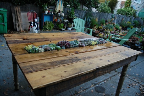 table design interessant jardin palettes