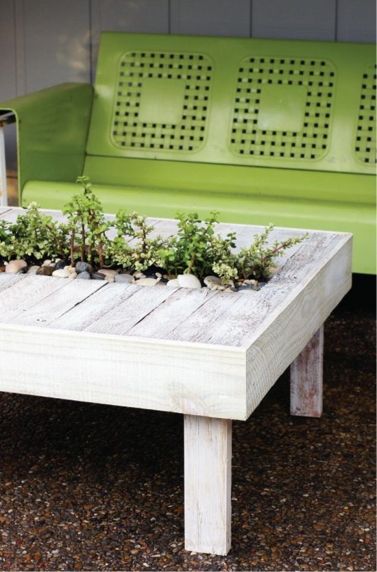 table extérieur moderne palettes bois