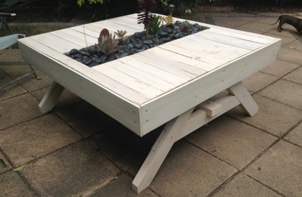 recyclage palettes table bois design jardin 