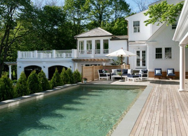terrasse bois design piscine