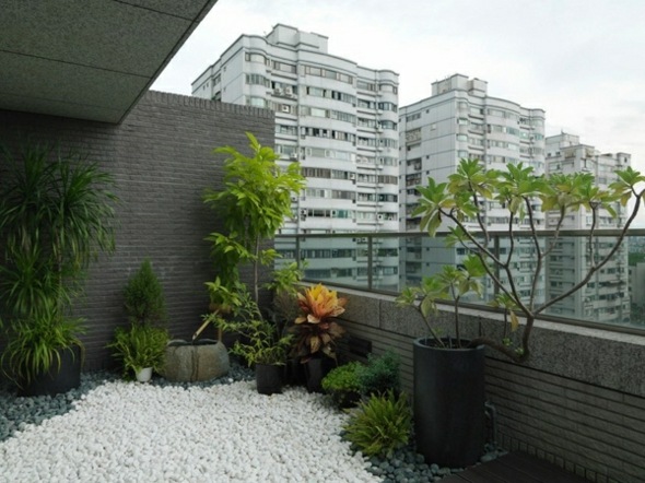 terrasse moderne urbaine zen