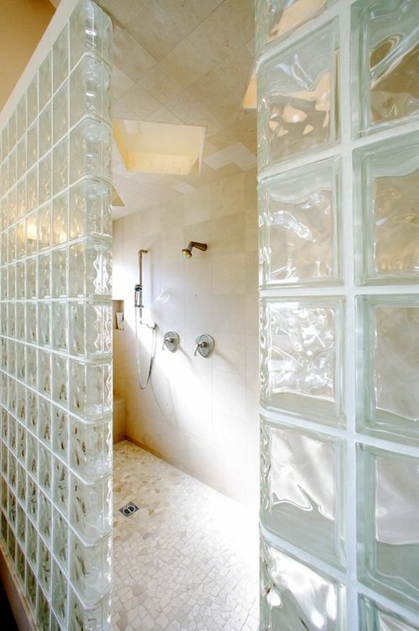 verre salle baine cabine douche