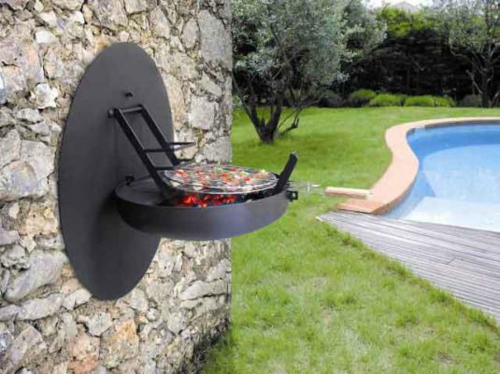 vue piscine barbecue design