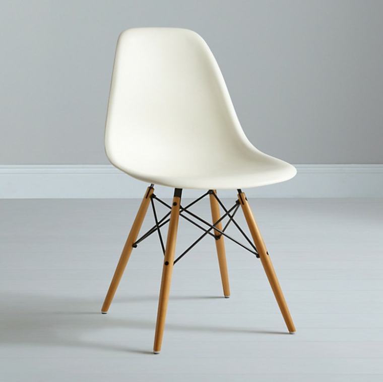 design moderne chaise salle à manger blanche bois 