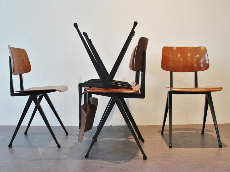 chaise style bois métal style industriel